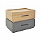 Κομοδίνο Sonlen Pakoworld Mdf Σε Sonoma-Ανθρακί Απόχρωση 60X40X44.5Εκ