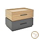 Κομοδίνο Sonlen Pakoworld Mdf Σε Sonoma-Ανθρακί Απόχρωση 60X40X44.5Εκ Κομοδίνο Sonlen Pakoworld Mdf Σε Sonoma-Ανθρακί Απόχρωση 60X40X44.5Εκ