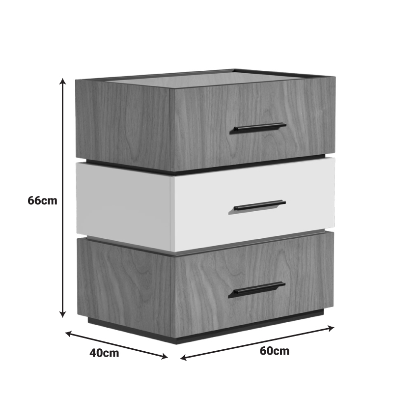 Κομοδίνο Sonlen Pakoworld Mdf Σε Καρυδί-Μπεζ Απόχρωση 60X40X66Εκ Κομοδίνο Sonlen Pakoworld Mdf Σε Καρυδί-Μπεζ Απόχρωση 60X40X66Εκ