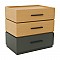 Κομοδίνο Sonlen Pakoworld Mdf Σε Sonoma-Ανθρακί Απόχρωση 60X40X66Εκ