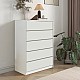 Συρταριέρα Kuanger Pakoworld Mdf Σε Λευκή Απόχρωση 80X40X109Εκ Συρταριέρα Kuanger Pakoworld Mdf Σε Λευκή Απόχρωση 80X40X109Εκ