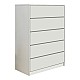Συρταριέρα Kuanger Pakoworld Mdf Σε Λευκή Απόχρωση 80X40X109Εκ Συρταριέρα Kuanger Pakoworld Mdf Σε Λευκή Απόχρωση 80X40X109Εκ