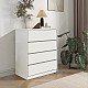 Συρταριέρα Kuanger Pakoworld Mdf Σε Λευκή Απόχρωση 80X40X80Εκ Συρταριέρα Kuanger Pakoworld Mdf Σε Λευκή Απόχρωση 80X40X80Εκ
