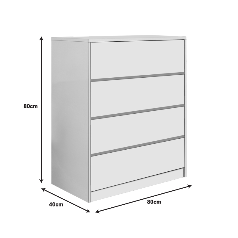 Συρταριέρα Kuanger Pakoworld Mdf Σε Λευκή Απόχρωση 80X40X80Εκ Συρταριέρα Kuanger Pakoworld Mdf Σε Λευκή Απόχρωση 80X40X80Εκ
