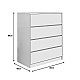 Συρταριέρα Kuanger Pakoworld Mdf Σε Λευκή Απόχρωση 80X40X80Εκ Συρταριέρα Kuanger Pakoworld Mdf Σε Λευκή Απόχρωση 80X40X80Εκ
