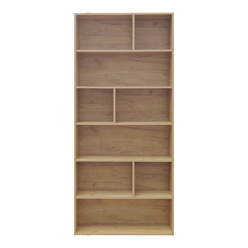 Βιβλιοθήκη Evergin Pakoworld Mdf Σε Oak Απόχρωση 80X30X180Εκ