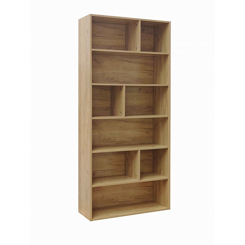 Βιβλιοθήκη Evergin Pakoworld Mdf Σε Oak Απόχρωση 80X30X180Εκ