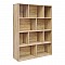 Βιβλιοθήκη Evergin Pakoworld Mdf Σε Oak Απόχρωση 100X30X135Εκ