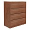 Συρταριέρα Kuanger Pakoworld Mdf Σε Καρυδί Απόχρωση 80X40X80Εκ