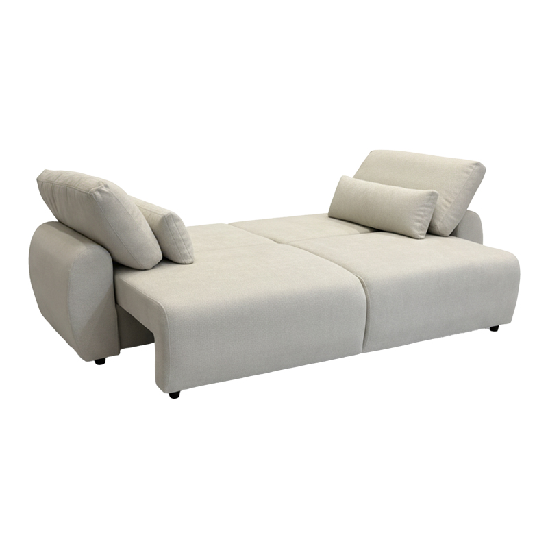 Kαναπές-Κρεβάτι Τριθέσιος Hungie Pakoworld Υφασμα Μπεζ 250X92X89Εκ