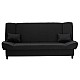 Kαναπές-Κρεβάτι Tiko Pakoworld 3Θέσιος Αποθηκευτικός Χώρος Ύφασμα Μαύρο 200X85X90Εκ