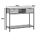 Κονσόλα Regando Pakoworld Σε Oak Απόχρωση Με Μαύρο Μέταλλο 100X35X80Εκ
