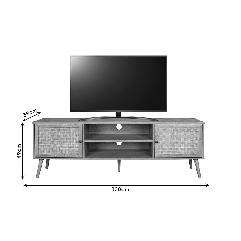 Έπιπλο Τηλεόρασης Oslo Pakoworld Sonoma 150X39X49Εκ