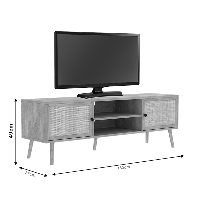 Έπιπλο Τηλεόρασης Oslo Pakoworld Sonoma 150X39X49Εκ Έπιπλο Τηλεόρασης Oslo Pakoworld Sonoma 150X39X49Εκ