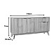 Μπουφές Hamea Pakoworld Mdf Σε Φυσική Απόχρωση 150X39,5X73Εκ