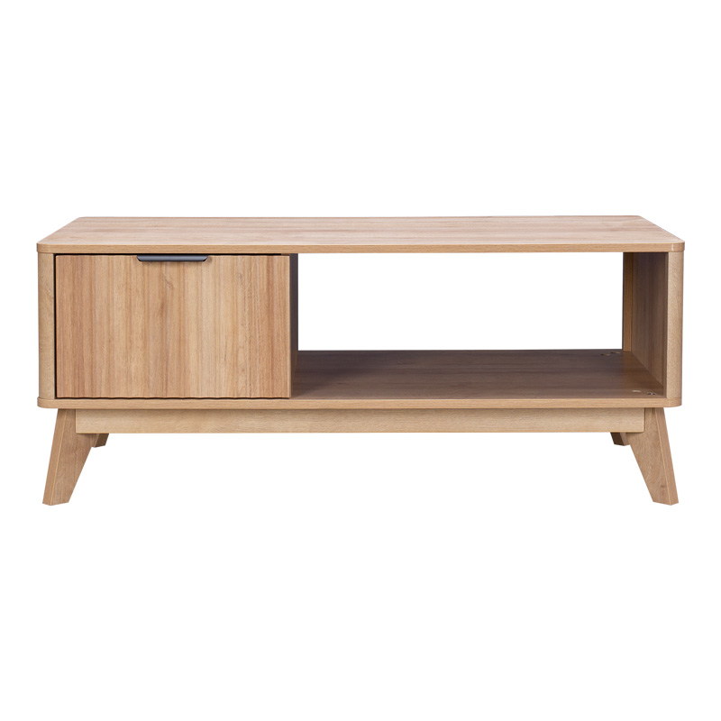 Τραπέζι Σαλονιού Hamea Pakoworld Mdf Σε Φυσική Απόχρωση 110X55,2X45Εκ