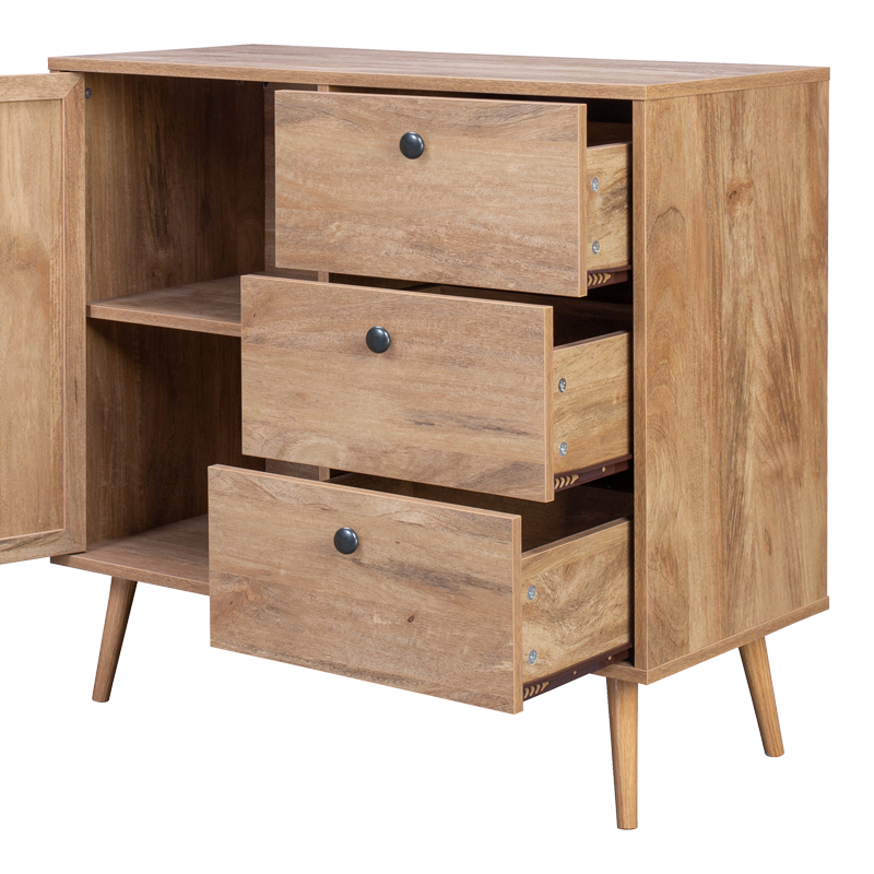 Μπουφές Oslo Pakoworld Σε Sonoma Απόχρωση 85X39X79Εκ