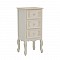 Κομοδίνο Pazlen Inart Mdf Σε Λευκή Αντικέ Απόχρωση 40X34.5X82Εκ