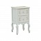 Κομοδίνο Pazlen Inart Mdf Σε Λευκή Αντικέ Απόχρωση 40X45X65Εκ