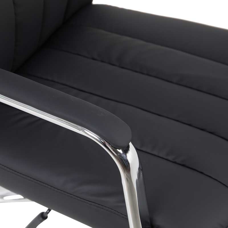 Καρέκλα Γραφείου Διευθυντή Morales Pakoworld Pu Μαύρο 60X70X118-124Εκ