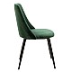 Καρέκλα Giselle Pakoworld Βελούδο Σκούρο Πράσινο-Μαύρο Πόδι