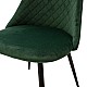 Καρέκλα Giselle Pakoworld Βελούδο Σκούρο Πράσινο-Μαύρο Πόδι