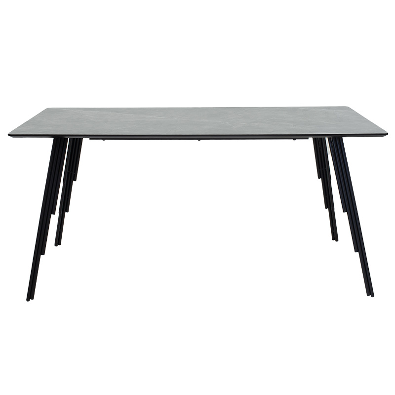 Τραπέζι Lifo Pakoworld Mdf Ανθρακί Cement-Μαύρο 160X90X75Εκ