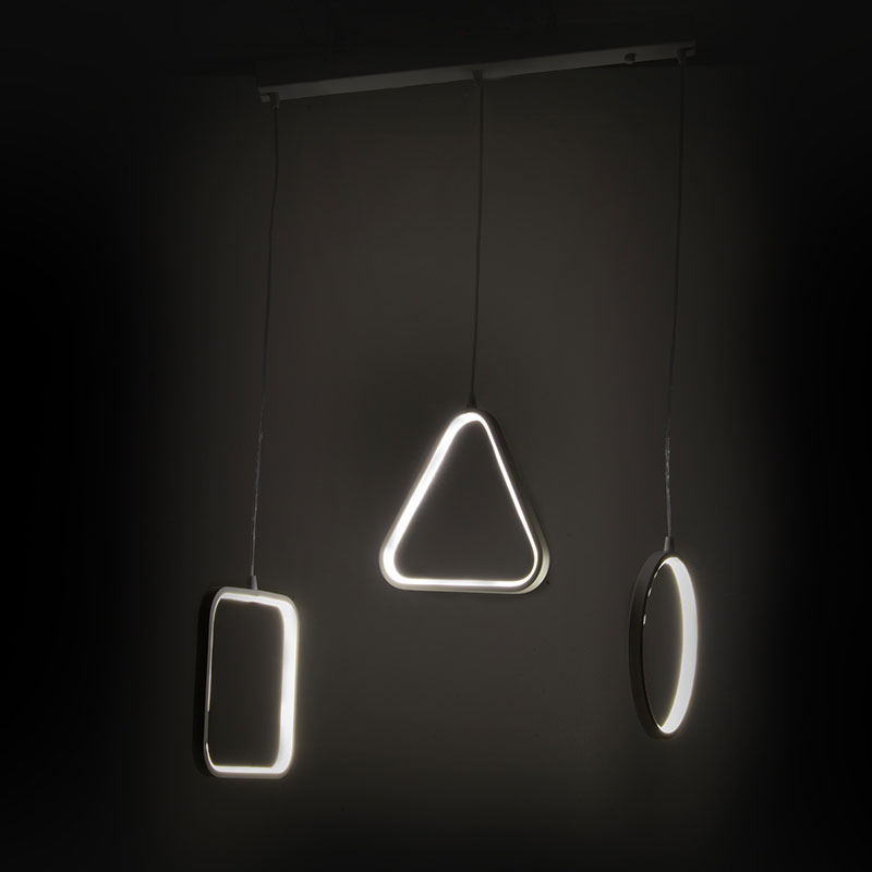 Φωτιστικό Οροφής Τρίφωτο Pwl-0990 Pakoworld Led 60W Μαύρο 70X10X100Εκ