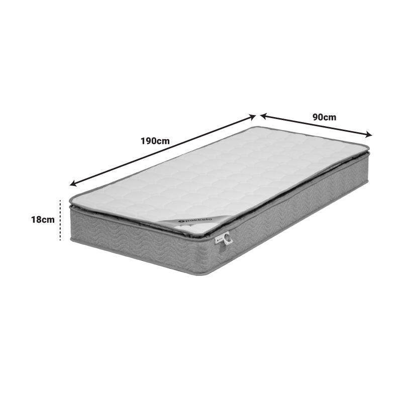 Στρώμα Perfecto Pakoworld Continuous Springs Μονής Όψης Ανώστρωμα 18-20Cm 90X190Εκ Στρώμα Perfecto Pakoworld Continuous Springs Μονής Όψης Ανώστρωμα 18-20Cm 90X190Εκ