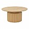 Τραπέζι Σαλονιού Opols Pakoworld Mdf Σε  Φυσική Απόχρωση Φ90X42Εκ