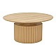 Τραπέζι Σαλονιού Opols Pakoworld Mdf Σε  Φυσική Απόχρωση Φ90X42Εκ