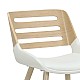 Καρέκλα Brody Pakoworld Pu Λευκό- Πόδι Φυσικό