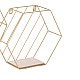 Ραφιέρα Τοίχου Σετ 3 Τεμαχίων Inlo Inart Χρυσό-Φυσικό Μέταλλο-Ξύλο 34X11X30Εκ