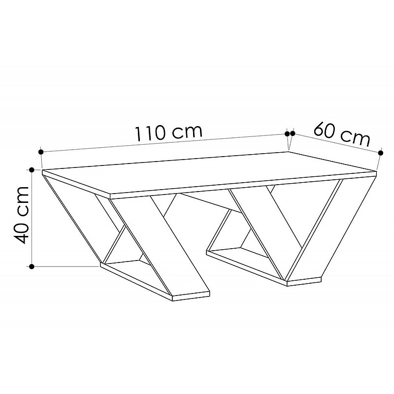 Τραπέζι Σαλονιού Pipra Pakoworld Σε Χρώμα Λευκό 110X60X40 Τραπέζι Σαλονιού Pipra Pakoworld Σε Χρώμα Λευκό 110X60X40