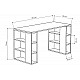 Γραφείο Colmar Pakoworld Χρώμα Λευκό -Σκούρο Φυσικό 140X60X75Εκ Γραφείο Colmar Pakoworld Χρώμα Λευκό -Σκούρο Φυσικό 140X60X75Εκ