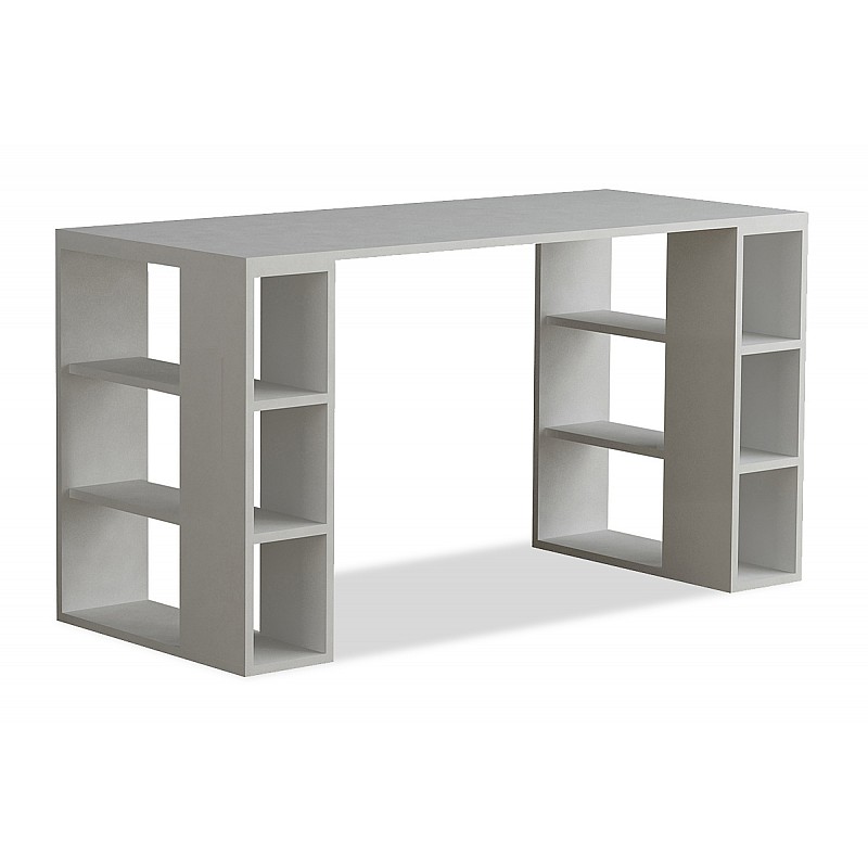 Γραφείο Colmar Pakoworld Χρώμα Λευκό 140X60X75Εκ