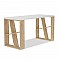 Γραφείο Honey Pakoworld Χρώμα Λευκό - Light Oak 140X60X75Εκ