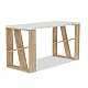 Γραφείο Honey Pakoworld Χρώμα Λευκό - Light Oak 140X60X75Εκ Γραφείο Honey Pakoworld Χρώμα Λευκό - Light Oak 140X60X75Εκ