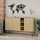 Μπουφές Clara Pakoworld Χρώμα Light Oak 142X35.5X82Εκ