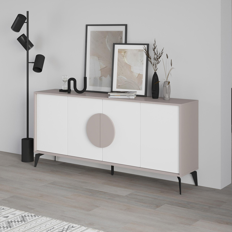 Μπουφές Gora Pakoworld Σε Λευκή Με Μόκα Απόχρωση 180X35.6X82Εκ Μπουφές Gora Pakoworld Σε Λευκή Με Μόκα Απόχρωση 180X35.6X82Εκ