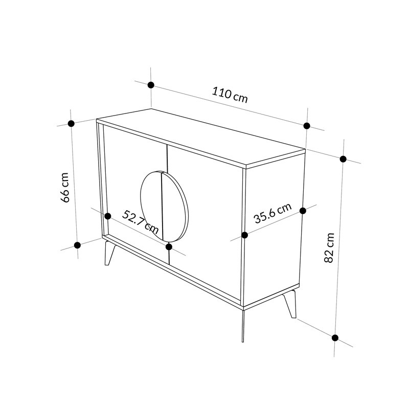 Μπουφές Gora Pakoworld Σε Μόκα - Λευκή Απόχρωση 110X35.6X82Εκ Μπουφές Gora Pakoworld Σε Μόκα - Λευκή Απόχρωση 110X35.6X82Εκ