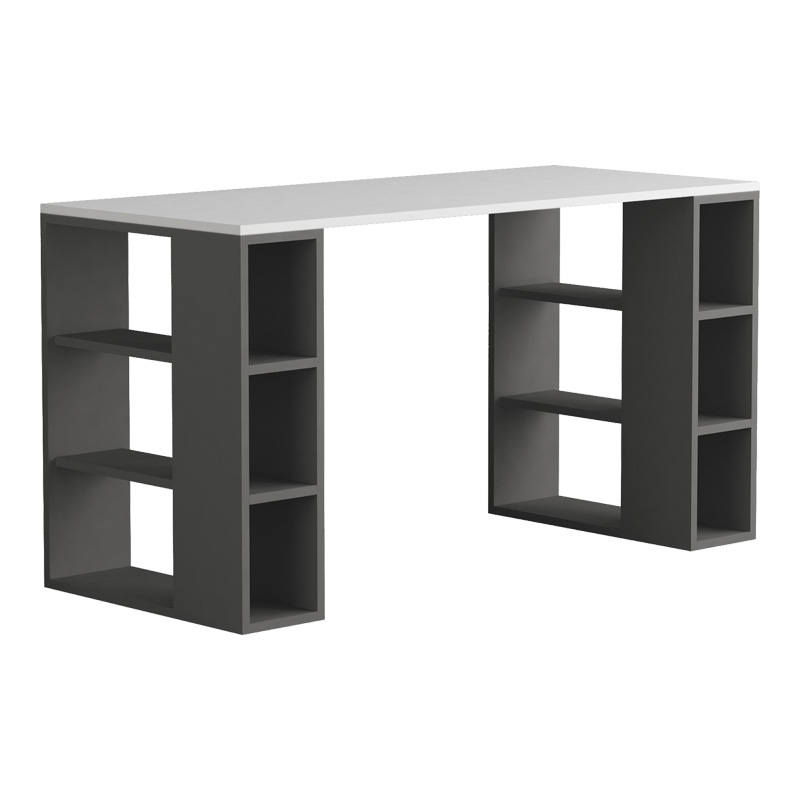 Γραφείο Colmar Pakoworld Σε Λευκή-Ανθρακί Απόχρωση 140X60X75Εκ