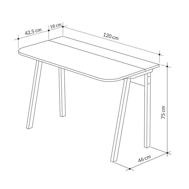 Γραφείο Malia Pakoworld Σε Oak Απόχρωση 120X60.5X75Εκ Γραφείο Malia Pakoworld Σε Oak Απόχρωση 120X60.5X75Εκ