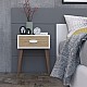 Κομοδίνο Laber Pakoworld Με Ένα Συρτάρι Καρυδί-Λευκό-Sonoma 45X30X57,5Εκ Κομοδίνο Laber Pakoworld Με Ένα Συρτάρι Καρυδί-Λευκό-Sonoma 45X30X57,5Εκ