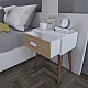Κομοδίνο Laber Pakoworld Με Ένα Συρτάρι Καρυδί-Λευκό-Sonoma 45X30X57,5Εκ Κομοδίνο Laber Pakoworld Με Ένα Συρτάρι Καρυδί-Λευκό-Sonoma 45X30X57,5Εκ