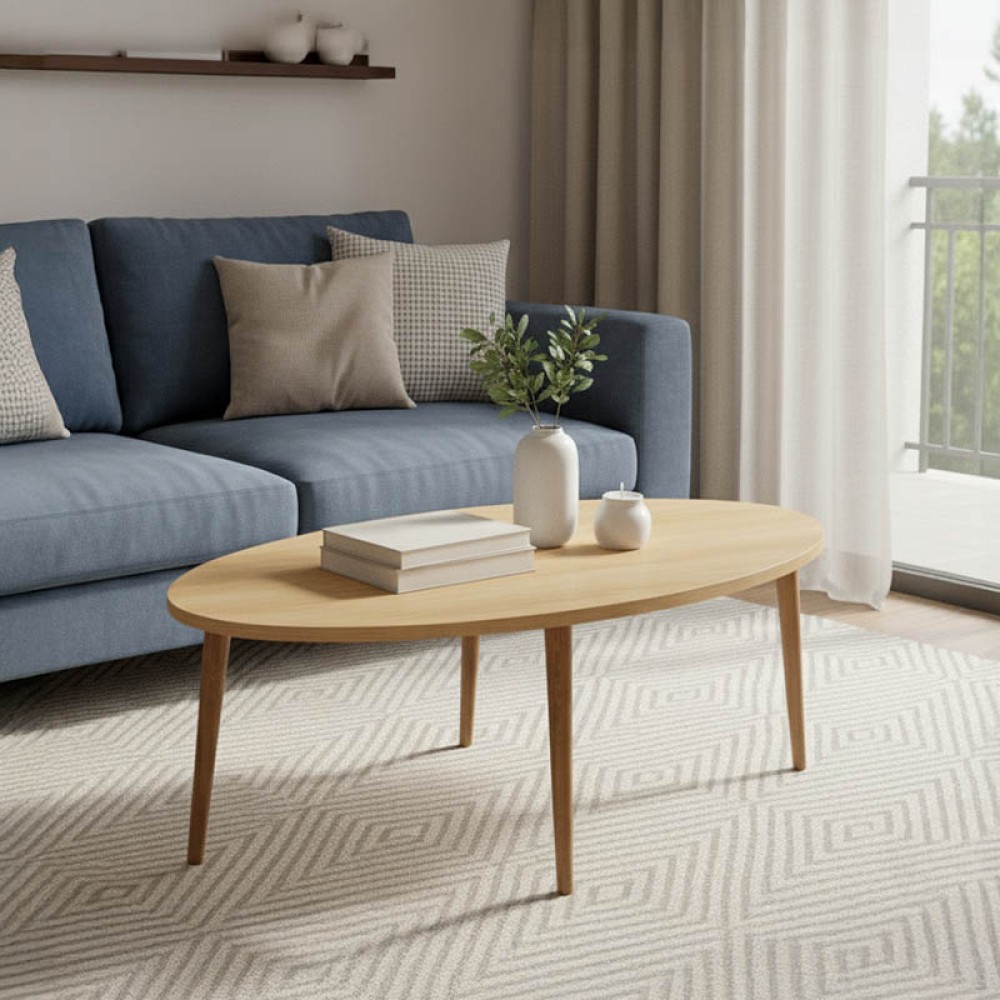 Τραπέζι Σαλονιού Barton Pakoworld Sonoma-Καφέ 90X45X40Εκ