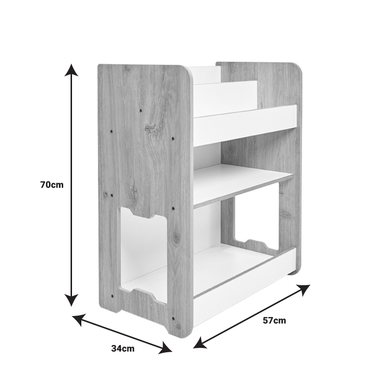 Ραφιέρα Seagull Pakoworld Φυσικό-Λευκό Mdf 57X34X70Εκ Ραφιέρα Seagull Pakoworld Φυσικό-Λευκό Mdf 57X34X70Εκ