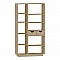 Βιβλιοθήκη Με Συρτάρια Dakin Pakoworld Σε Oak Απόχρωση 80X25X190Εκ