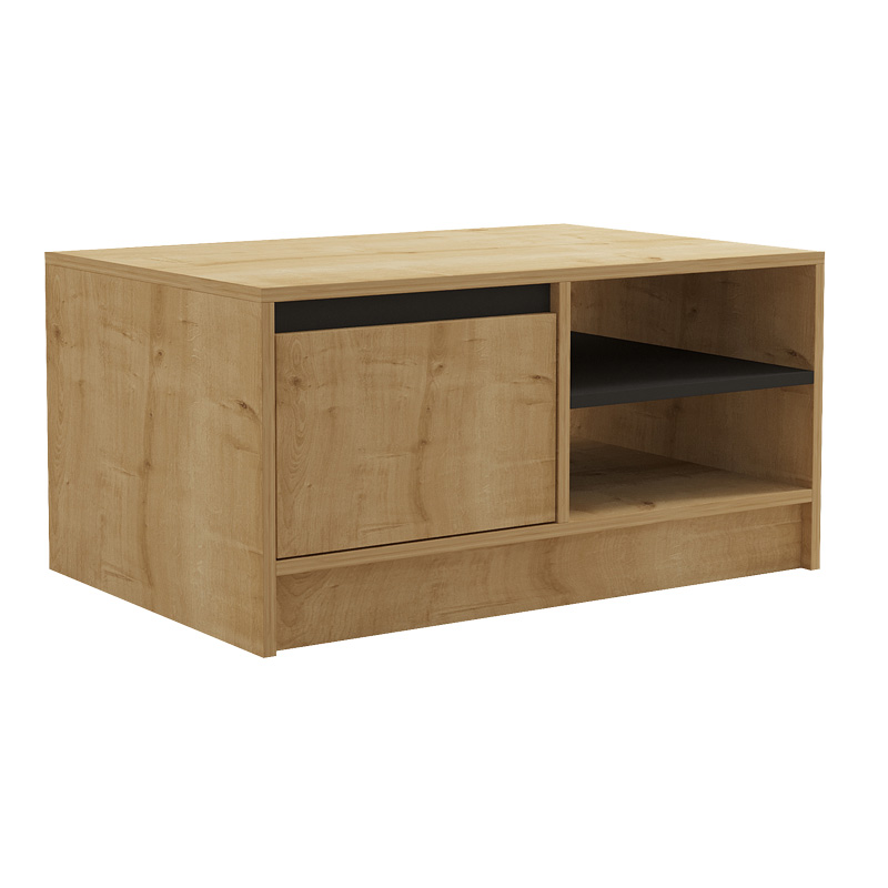 Τραπέζι Σαλονιού Narli Pakoworld Σε Oak Απόχρωση 90X60X45Εκ
