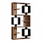 Βιβλιοθήκη Cubix Pakoworld Σε Sonoma-Ανθρακί Απόχρωση 90X24,6X171,90Εκ